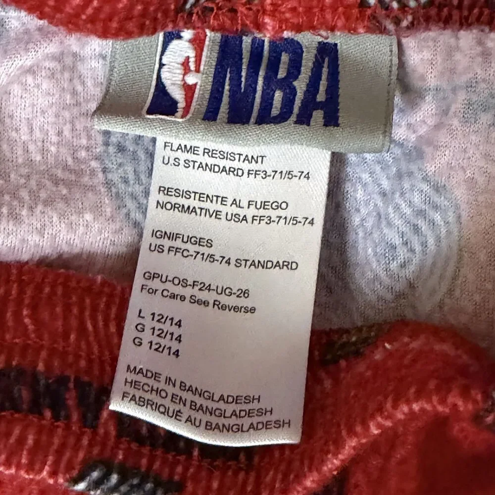 NBA Portland Trail Blazers Basketball Flannel Pajama Pants Girl Youth L 12 14